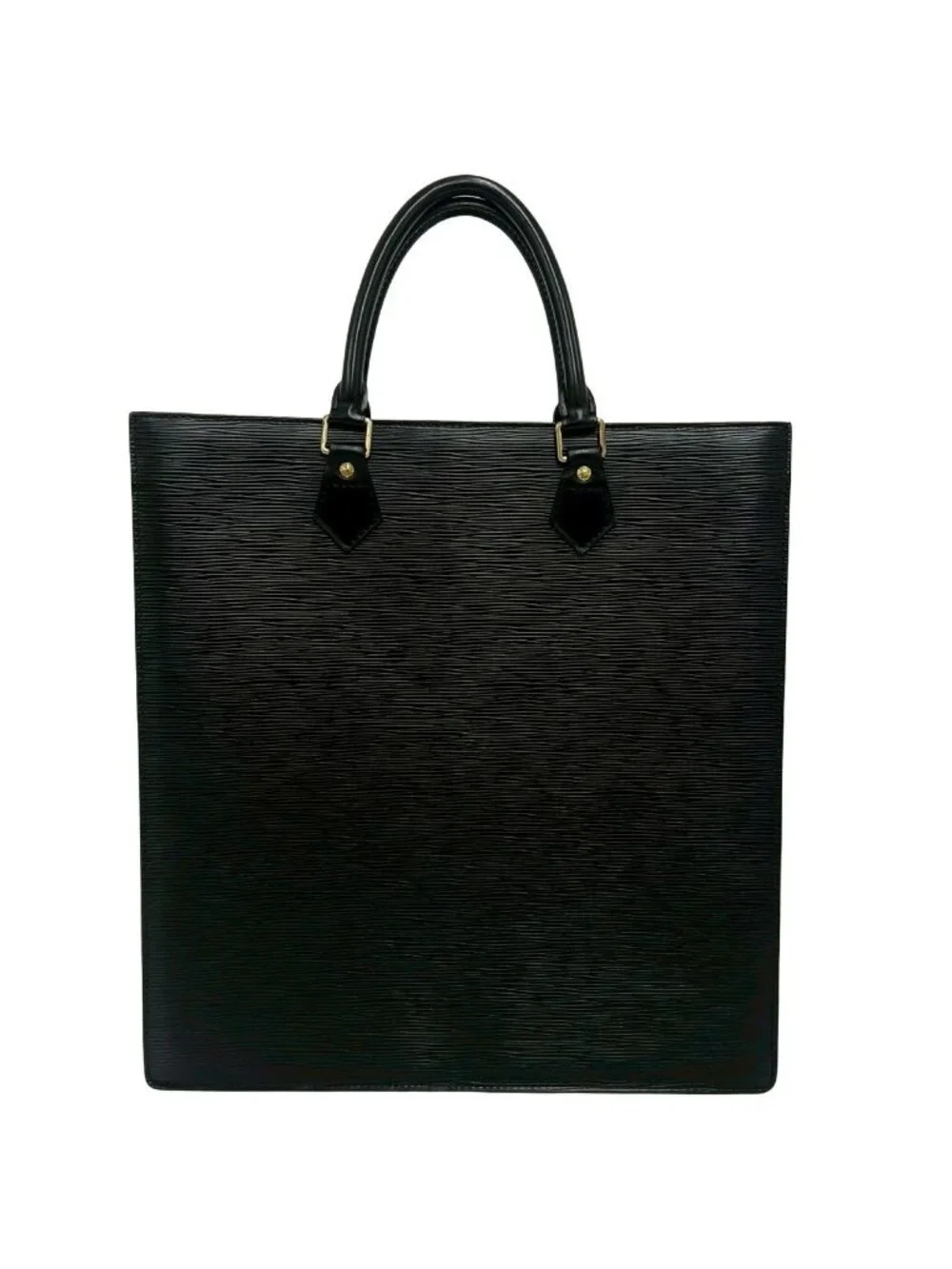 Louis Vuitton Sac Plat Epi Leather Handbag Business Tote Noir